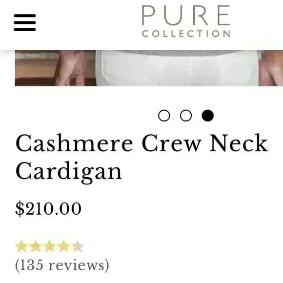 PURE COLLECTION | 100% Cashmere Cardigan | Sz 6 | GUC - Picture 5 of 8